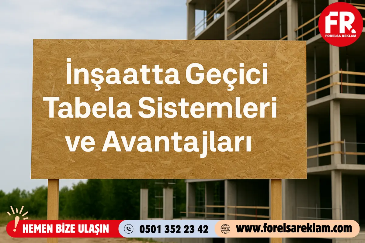 İnşaatta Geçici Tabela Sistemleri ve Avantajları 1 İnşaatta Geçici Tabela Sistemleri ve Avantajları İnşaatta Geçici Tabela Sistemleri ve Avantajları