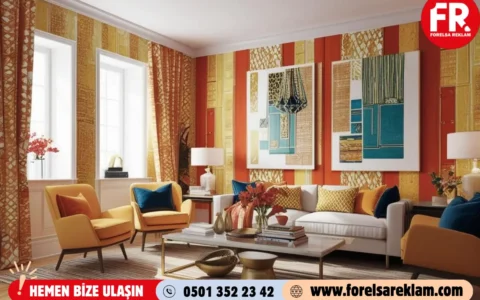 İç Mekanda Duvar Kağıdı ve Kanvas Baskı