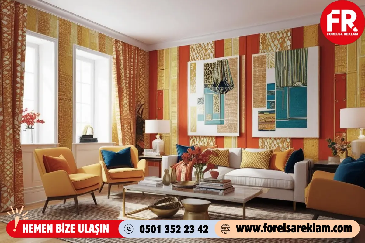 İç Mekanda Duvar Kağıdı ve Kanvas Baskı